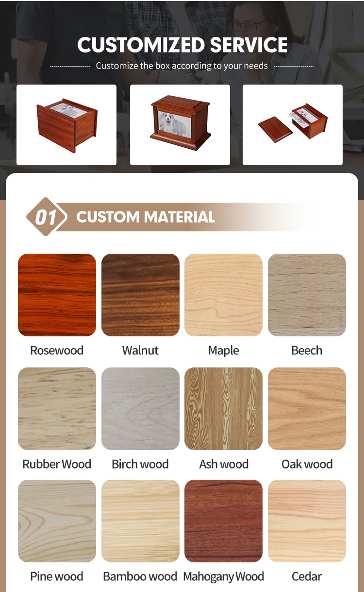 Timeless Mahogany Pet Cremation Urn for Cherished Memories
