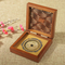 Factory Custom Eco-Friendly Wooden Coins Holder Box Adjustable Inner Padding Coin Storage with Custom Design