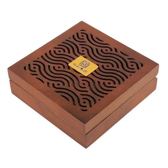Custom Hot Sell Small Wooden Emblem Box Commemorative Coin Display Box