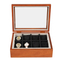 Elegant Brown Acrylic Wooden Watch Display Storage Box