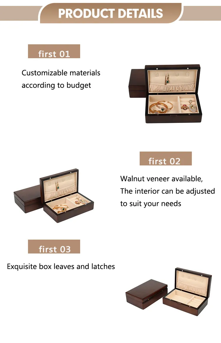 Elegant Wooden Jewelry Box for Watches and Accessories