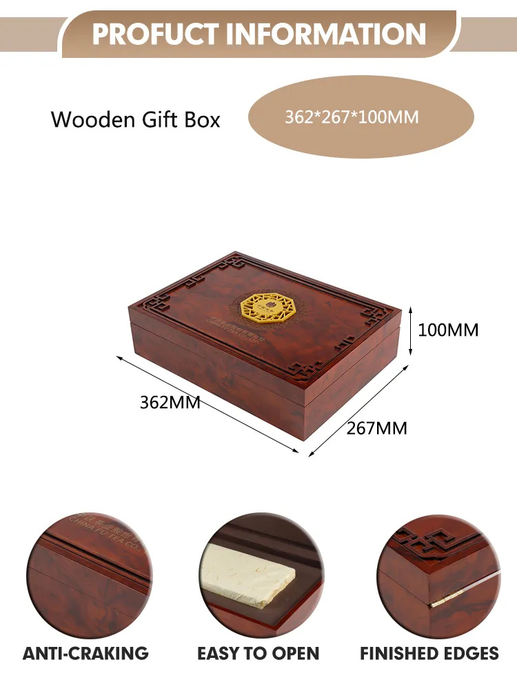 Premium Wooden Tea Box Handcrafted Bamboo Storage Crate for Tea Lover's Collection Wooden Tea Box Wholesale