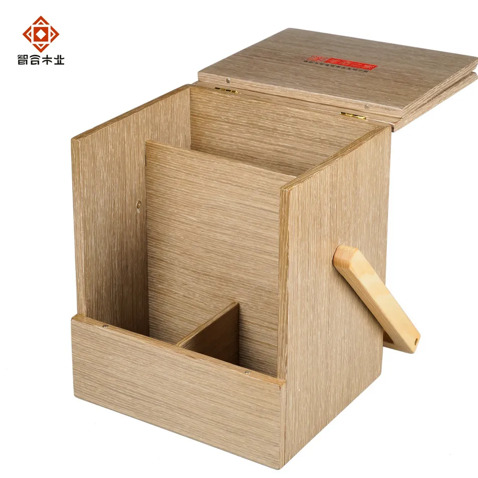 New Custom Personalized Luxury Wooden Wine Box Single Double Gift Decorative Rustic Pine Wood Red Wine Gift Set Box Packaging