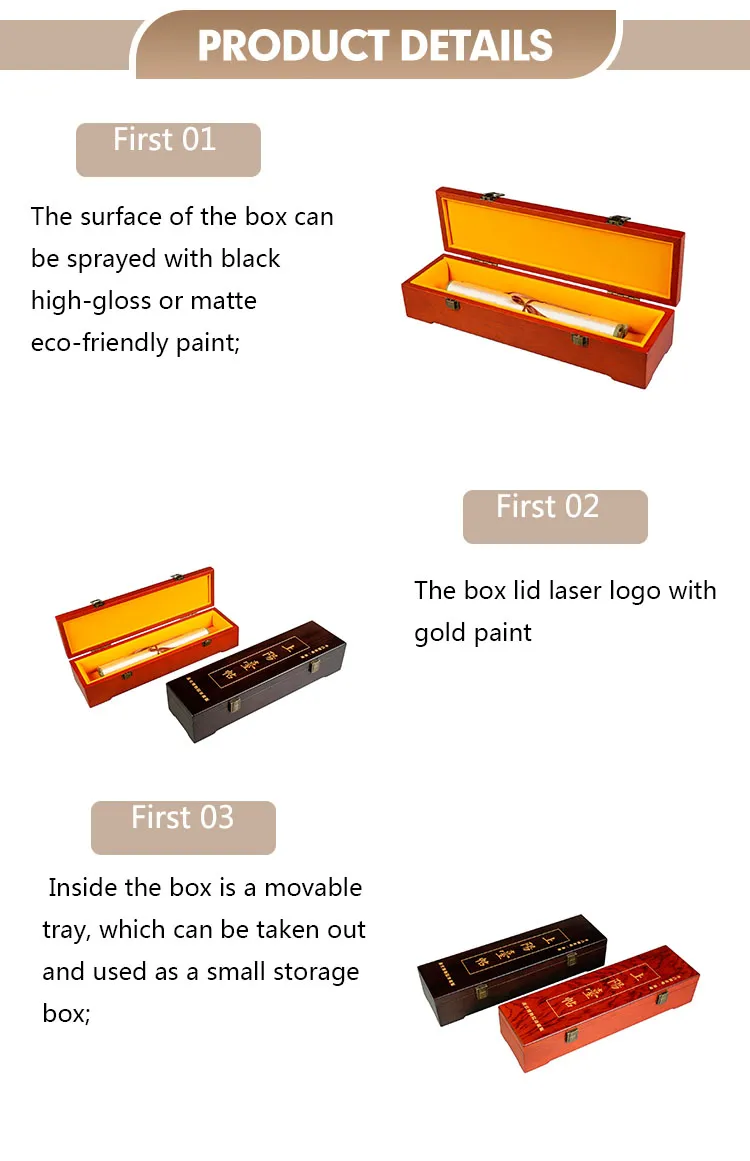 Customized Wooden Souvenir Storage Collection Box Gift Packaging Flip Type Jewelry Watch Necklace Earring Box