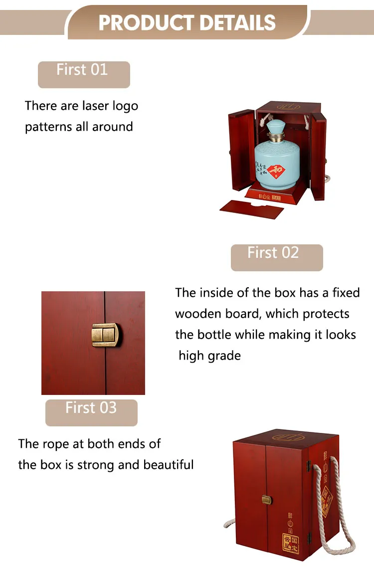 Wholesale Luxury Red Wine Glass with Bottle Box Storage Red Wood Blanks Wine Packaging Gift Box