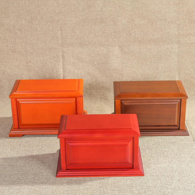 Wholesale Factory Price Funeral Supplies Wooden Urn Storage Packaging Pet Cremation Memorial Urns for Human Ashes Adult Male Female