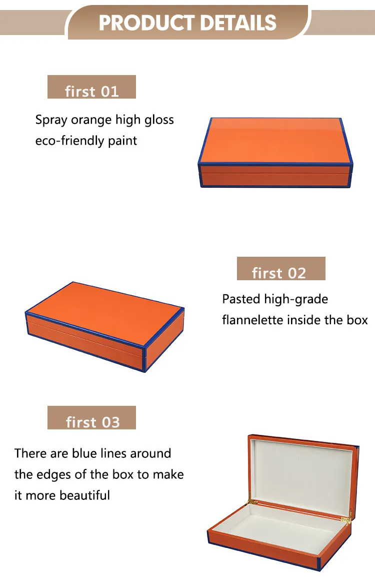 Factory Price High Gloss Gold Foil Paint Custom Logo MDF Wood Crafts Wooden Gift Packaging Box Chocolate Box