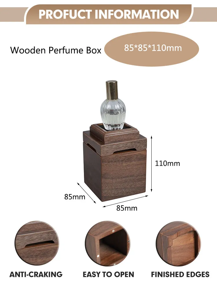 Wholesale Factory Price Custom Wooden Perfume Box Luxury Piano Paint Perfume Box Luxury Wooden Box with Perfume Bottle