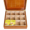 Wholesale Factorary Price Handcrafted Twinings Black Deluxe Compartment Wooden Tea Gift Packaging Box 12 Compartment