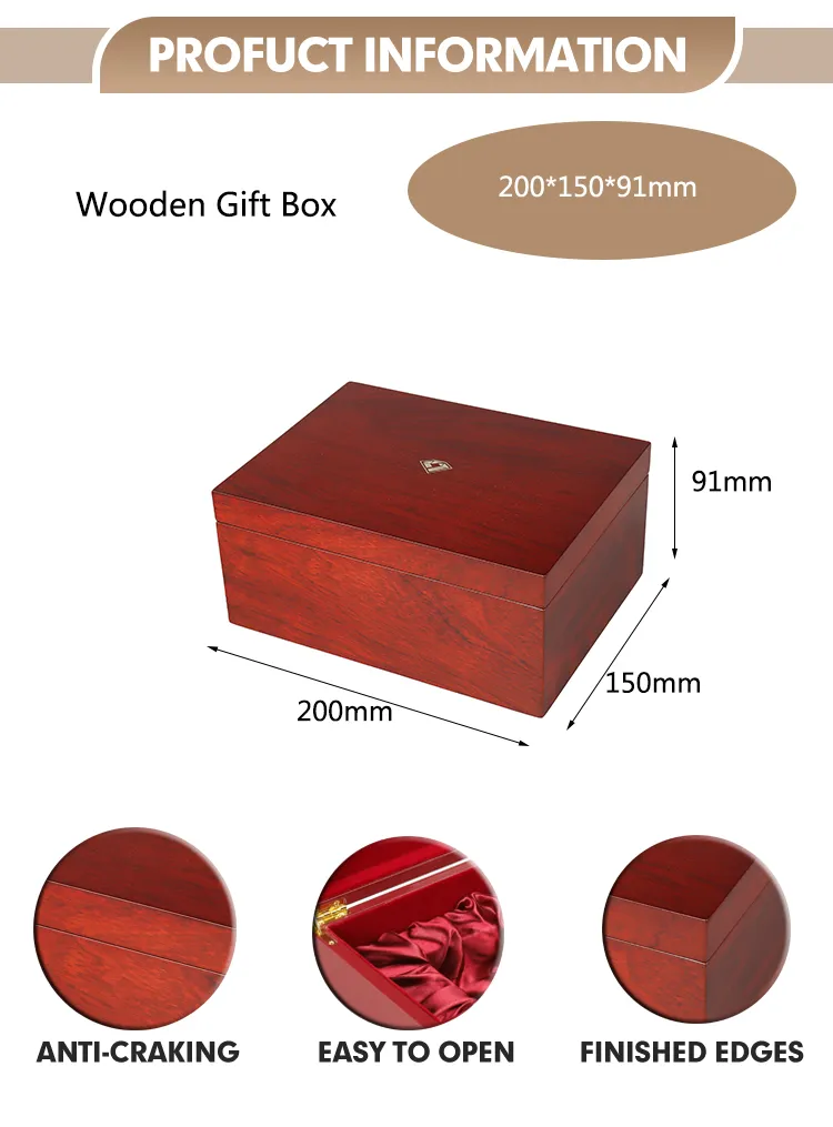 Wholesale Christmas Day Luxury Decorative Solid Wood Jewelry Gift Storage Box Wooden Packaging Ring Box