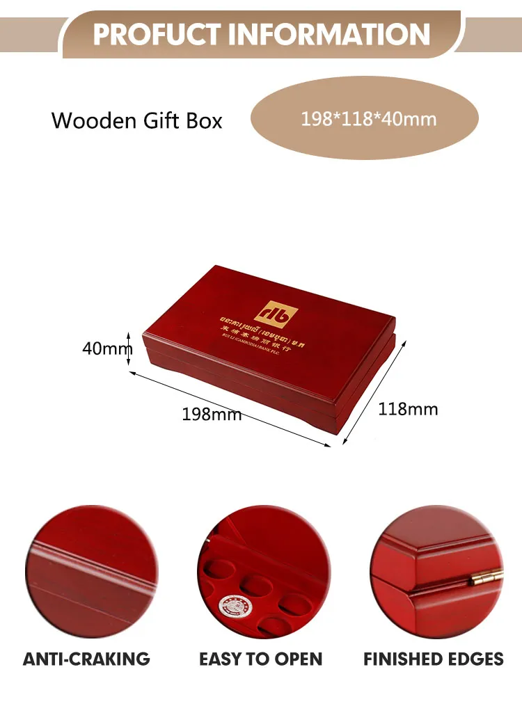 Luxurious Wooden Coin Display Box with Plush Velvet Lining