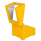 Exquisite Yellow Lacquer Single Wooden Rectangular Watch Packaging Display Box Watch Storage Gift Luxury Piano Lacquer Finish with Acrylic Window
