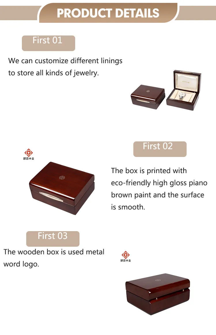 Premium High Gloss Wooden Watch Box for Jewelry Storage