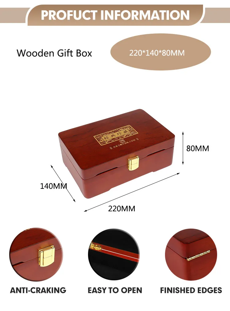 Home Decoration Europe Lockable Pine Medium Hand-Carved Wooden Treasure Jewelry Storage Box for Craft
