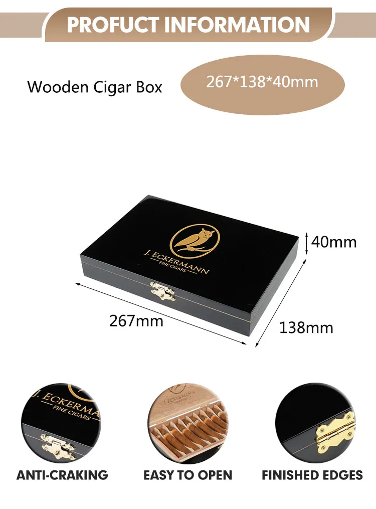 Cigars Commercial Black Wholesale Cigare Humidors Cedar Locker Beech Wood Cigar Humidor