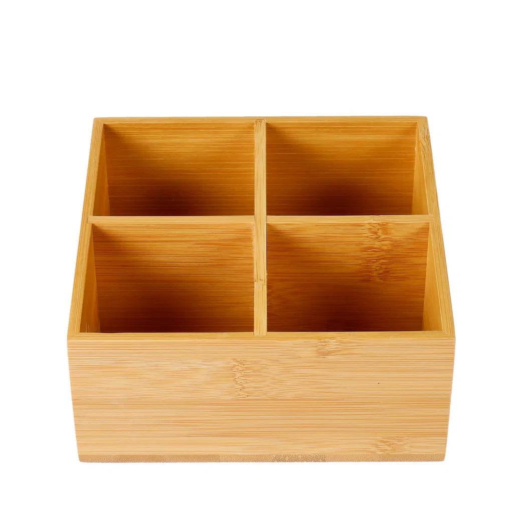 Wholesale Bamboo Wooden Service Tray Bamboo Wooden Tray Wooden Decorative Tray Storage Coffee &amp; Tea Bag Tray Wooden Food Packaging Case