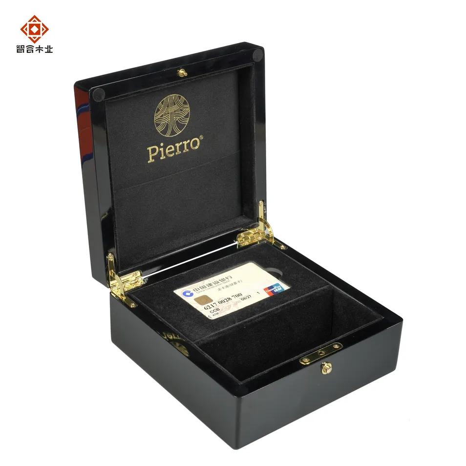 Wholesale Design Wood Recipe Memory Gift Box Decorative Wooden Business Card Printer Storage Jewelry Case
