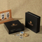 Single Walnut Wood Challenge Coin Presentation Display Box Storage Case with Clear Top and Sliver Coin Capsules with Adjustable Gasket