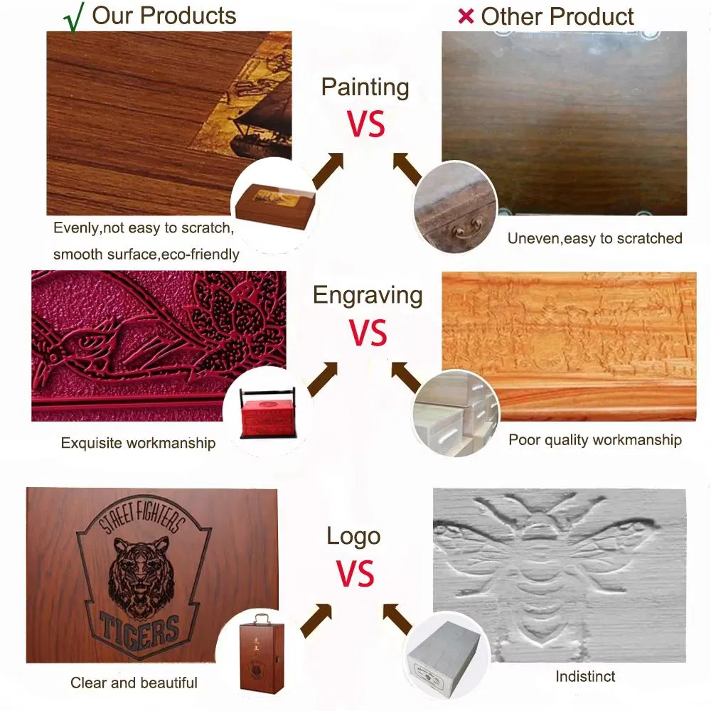Wholesale Custom Logo Luxury Wooden Packaging Gift Wine Boxes Brand Premium Wine Liquor Bottle Box