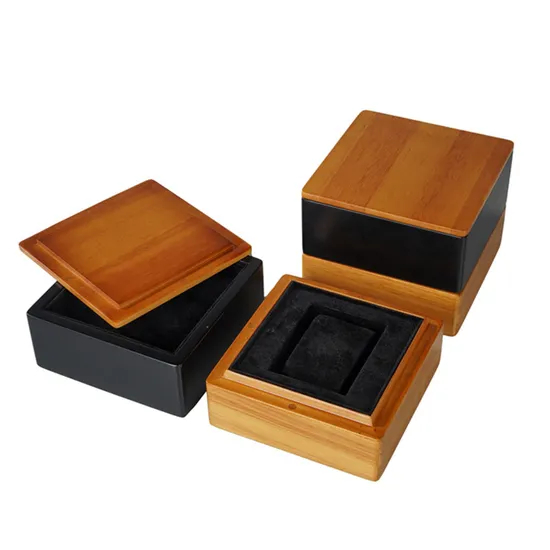 Wholesale Exquisite Luxury Wooden Single Rectangular Watch Packaging Display Box Wood Watch Storage Gift Case