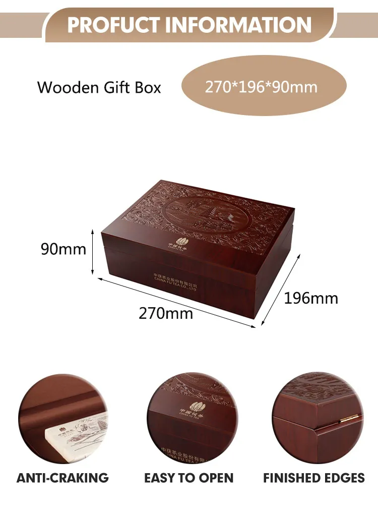 Elegant Handmade Wooden Storage Box for Tea and Wine