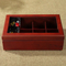 Factory Custom Luxury Wooden Storage Gift Case Acrylic Lid Red Packaging Teabag Tea Boxes Organizer
