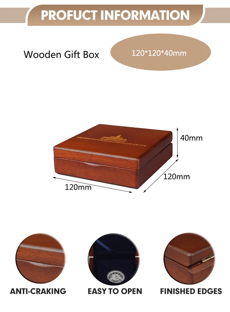 Elegant Antique Brown Round Coin Gift Box for Collectors