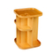 Elegant 100% Beech Wood Rotating Makeup Brush Organizer Shelf