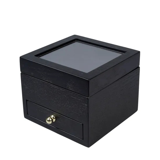 Transparent Acrylic Design Luxury Sustainable Wooden Empty Jewelry Watch Storage Box Wood Women Watch Gift Box Case with Drawers