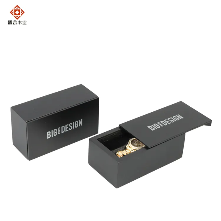 Custom Luxury 1-Slot Black Wooden Watch Storage Box with Gold Lacquer Paint Bottom Lock for Brand Logo Gift Packaging