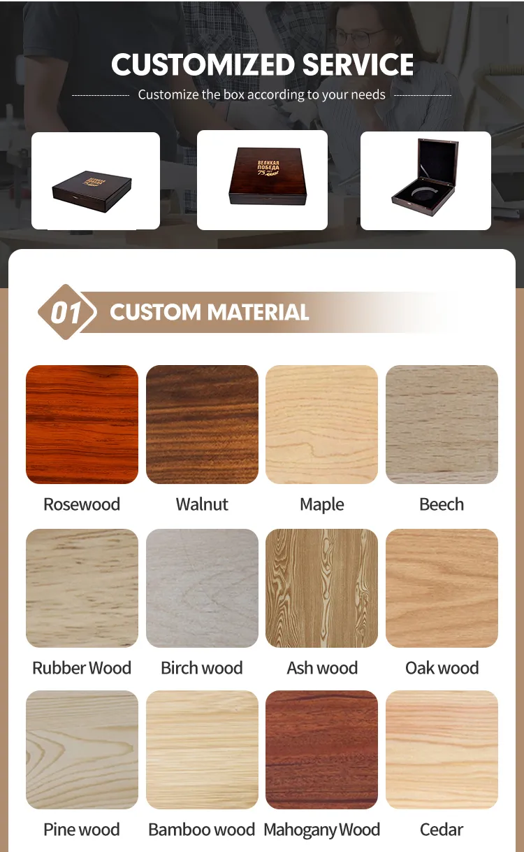 Custom Engraved Wooden Coin Storage Box for Collectors