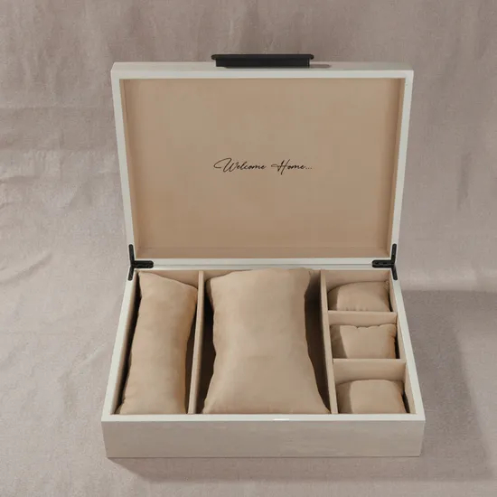 Large Wooden Gift Box with Dividers Multi Compartment for Jewelry Watches Candles Luxury Storage Present Box