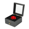 Luxury Wood Jewelry Ring Box Engraved Square Holder Case for Wedding Organizer with Drawer Display Accessories Storage