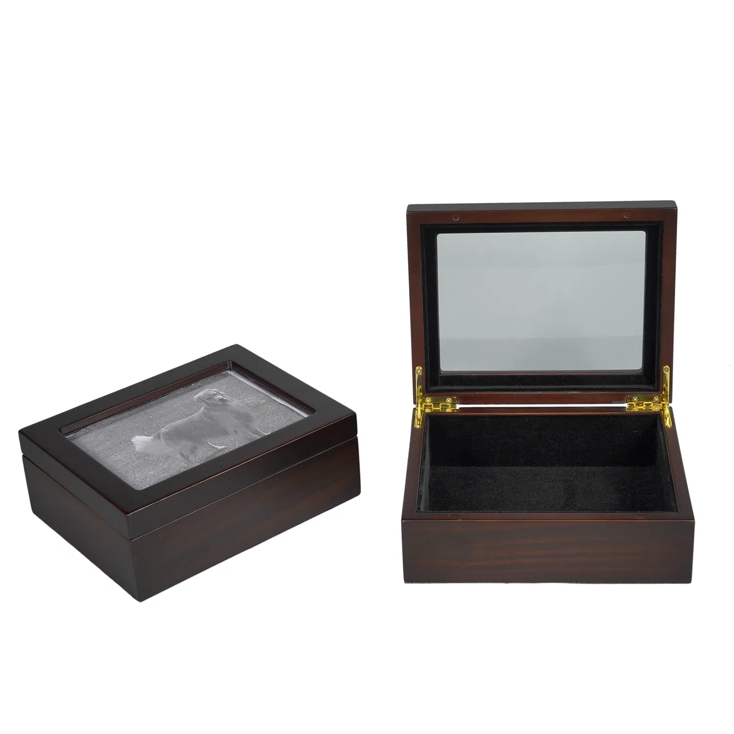 High Quality Walnut Wood Cremation Urn Box Custom Wooden Pet Animal Urn