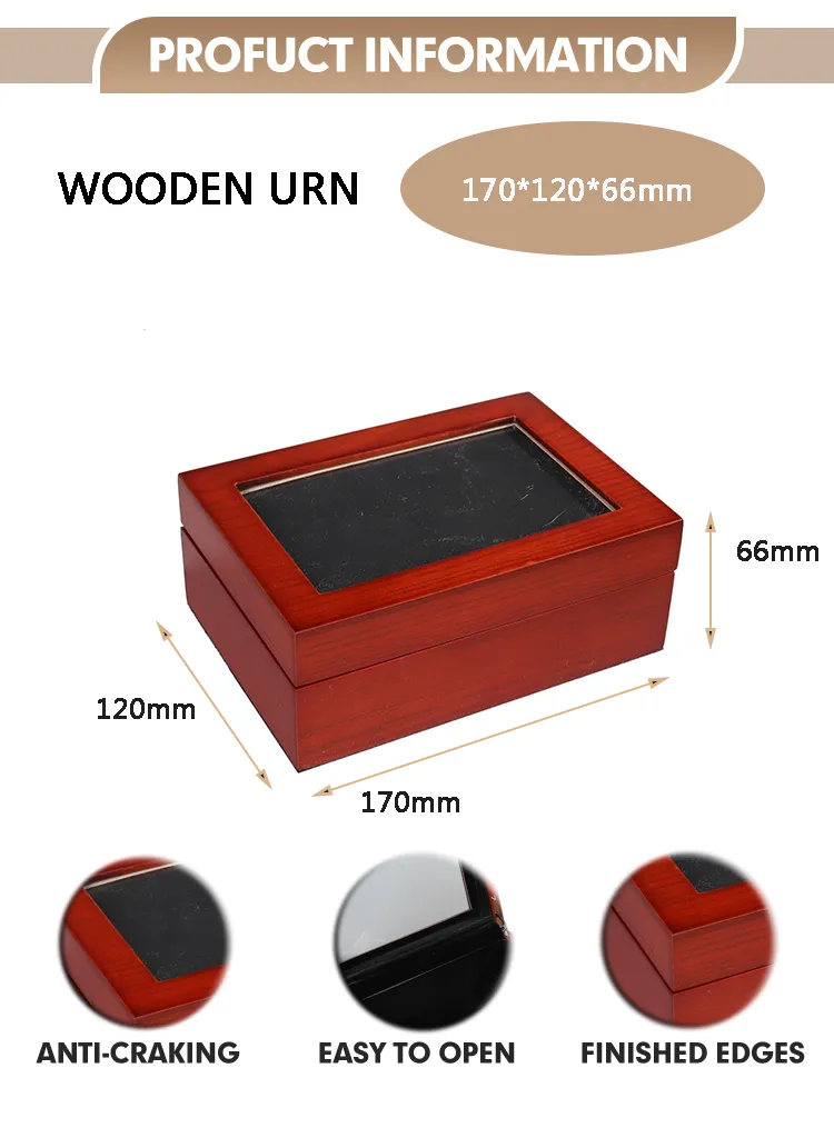 Elegant Solid Wood Pet Urn for Cherished Cat and Dog Memories
