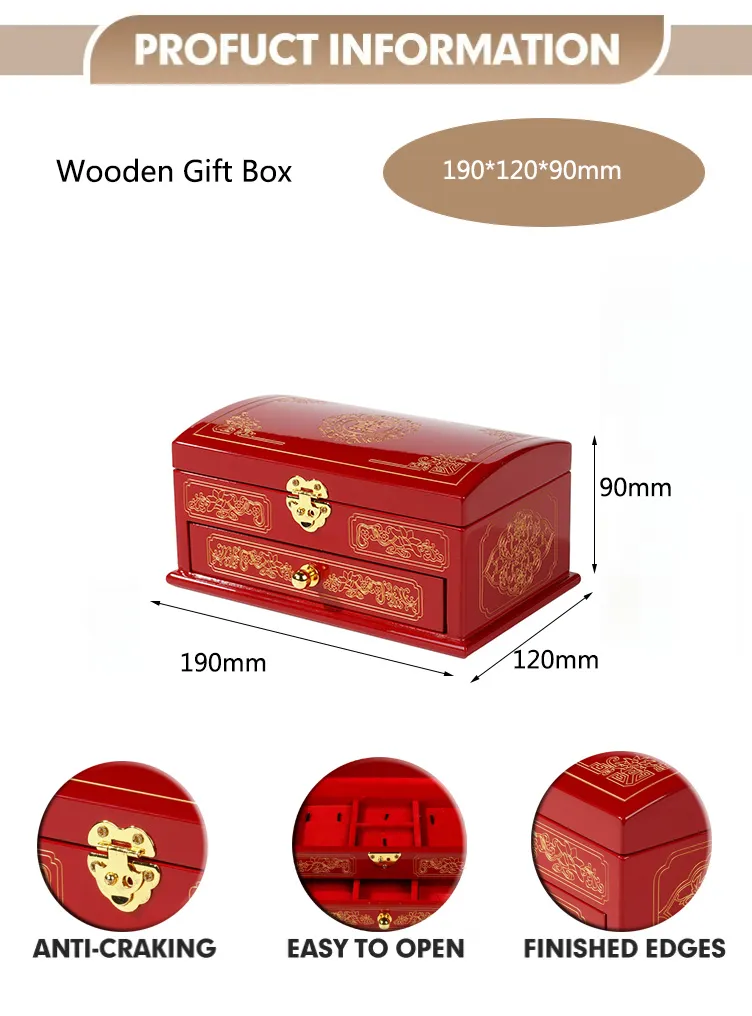 Elegant Wooden Box for Custom Fashion Jewelry and Watches