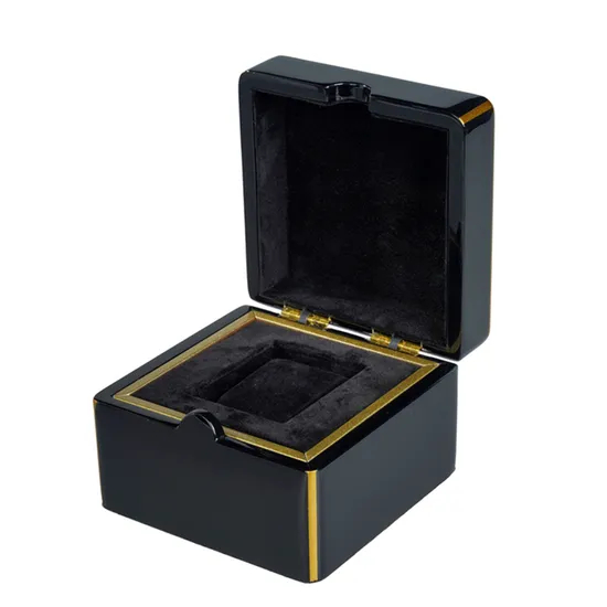 Luxury Wholesale Wooden Smart Watch Box Wooden Texture Velvet Single Slot Watch Display Packaging Storage Box Case