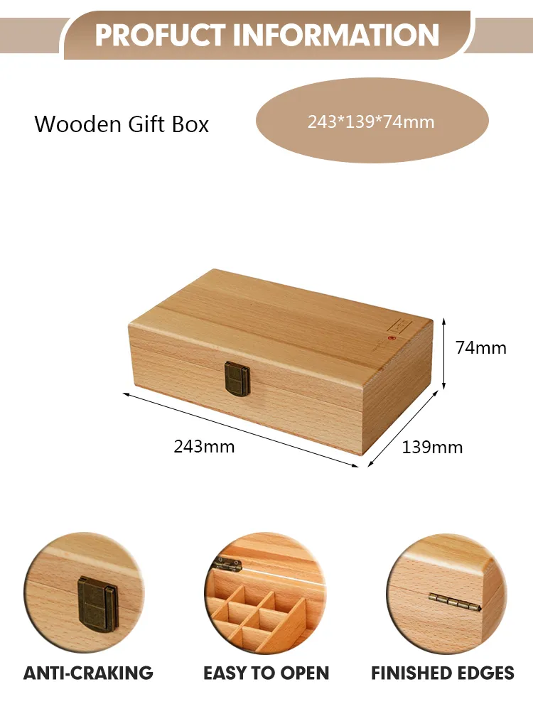 Luxury Aromatherapy Essential Oil Gift Box with Custom Birch Packaging