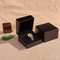 Luxury Custom Logo Single Watch Storage Organizer Box Premium Black Lacquer Wooden Watch Display Case with PU Leather Pillow