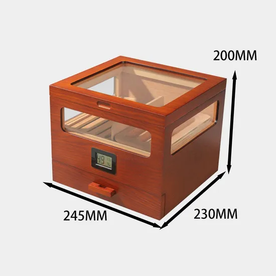 Custom Spanish Cedar Wood Portable Cigar Travel Humidor Box Large Gift Wooden Humidor Cigar Cabinet