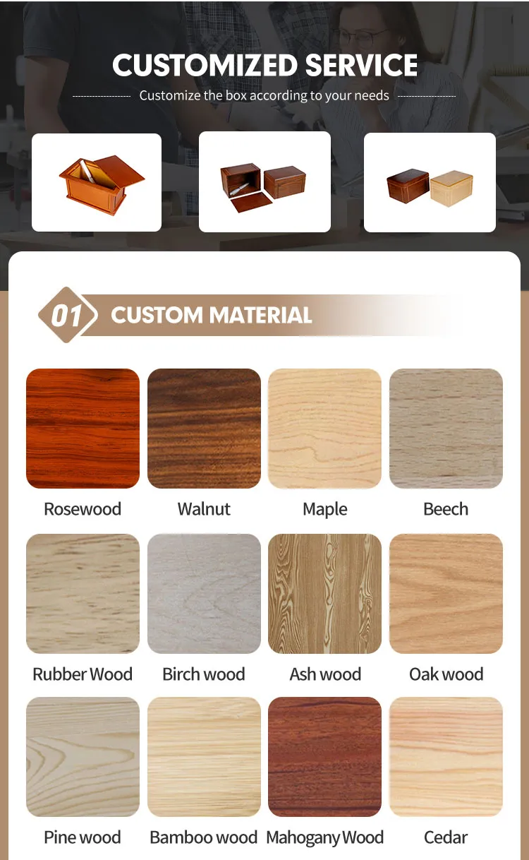 Wholesale Wood Cremation Pet Urn Burial Funeral Supplies Casket Biodegradable Urns for Human Ashes