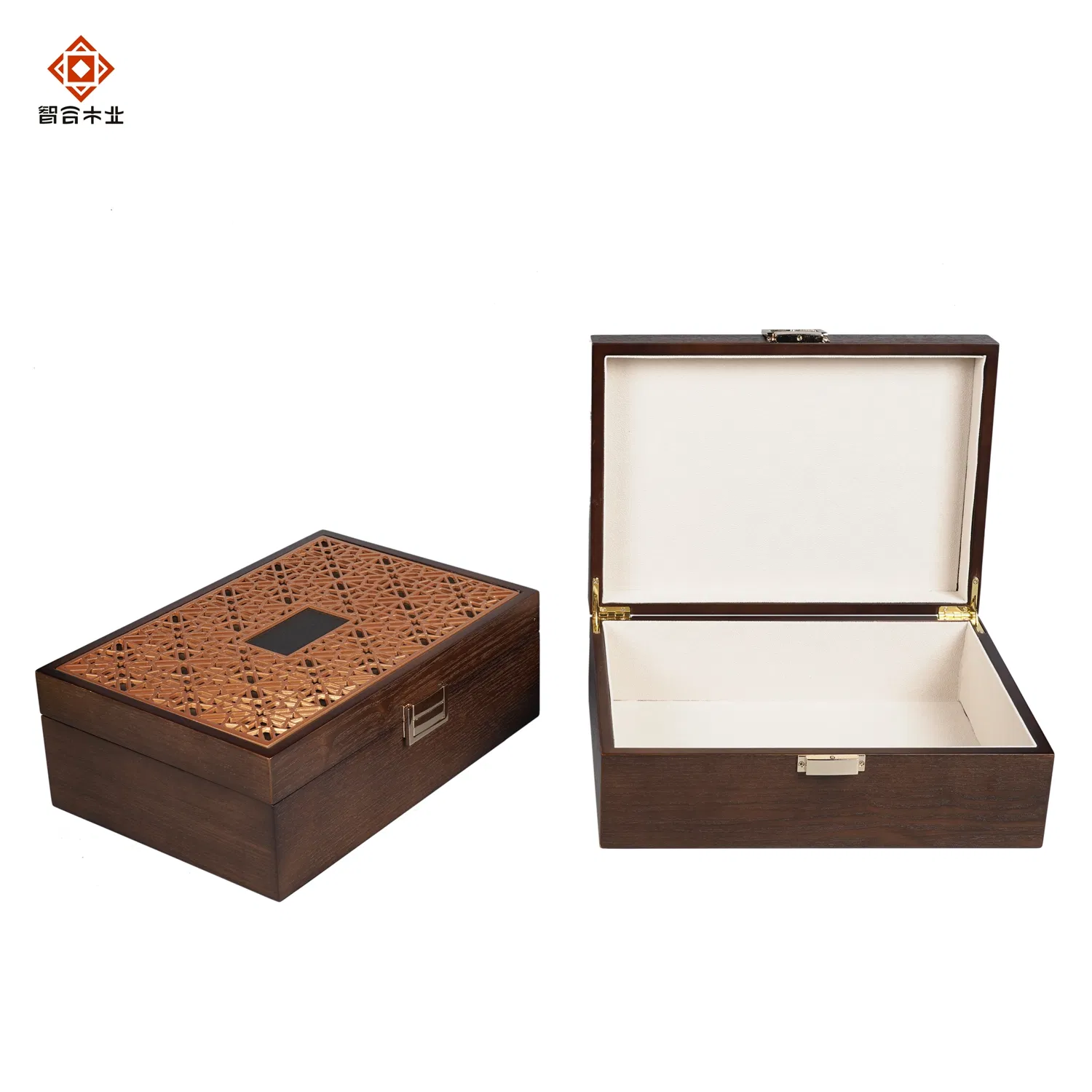 High Quality Excellent Wooden Watch Packaging Box Custom Logo Folding Wood Gift Jewellery Perfume Box Wooden Cigar Box with Window