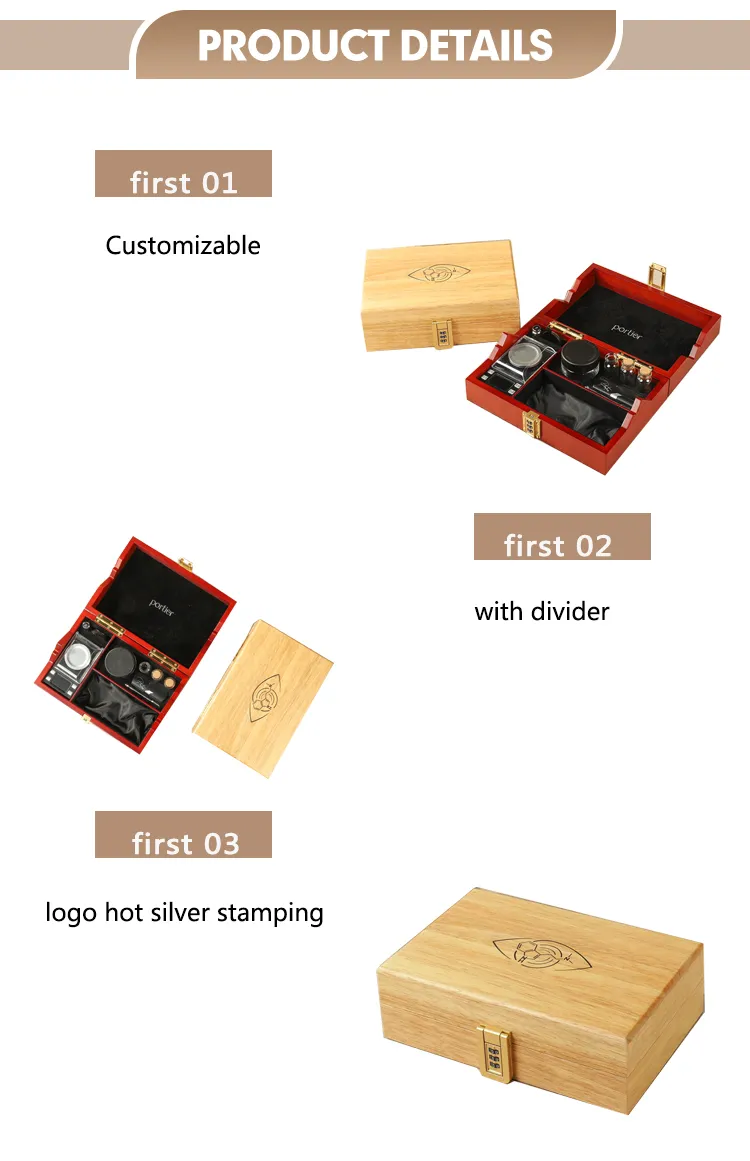 Factory Custom Christmas Gift Cosmetics Skin Care Products Bottle Container Luxury Packaging Container Wooden Box Logo Custom Piano Paint Wooden Box