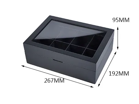 Newly Beautifully Handcrafted Acrylic Design Wooden Tea Bag Storage Box Wood Gift Packaging Case