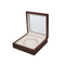 Wholesale Custom Logo Single Opening Window Design Wood Challenge Coin Storage Presentation Box Packaging Display Case with Acrylic Lid