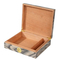 Wholesale Unfinished Cedar Wood Cigar Box with Small Humidor Wooden Tobacco Boxes with Hinged Lid