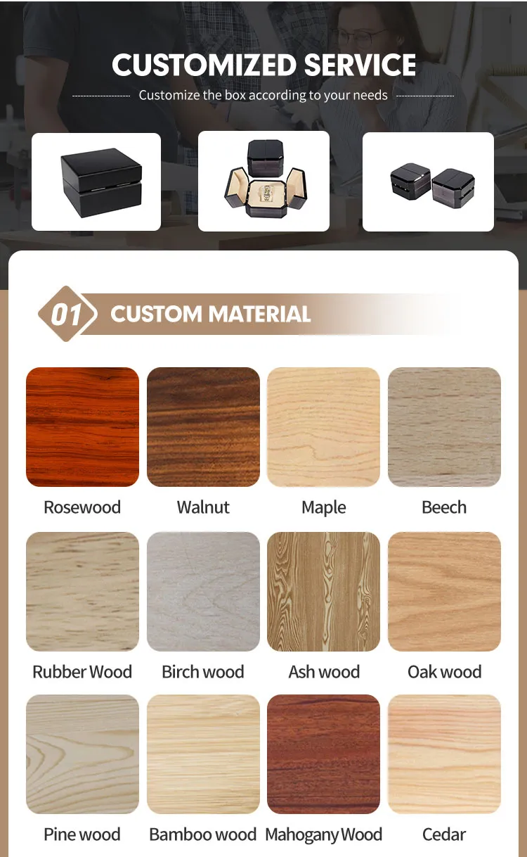 Wholesale Factory Price Customized Wooden Watch Jewelry Packaging Box Handcrafted for Keepsakes Wooden Storage Gift Box Rectangle Unfinished Pine Wood Box