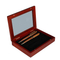 Factorary Price Custom Laser Logo Rubber Wooden Pen Box Rubber Luxury Gift Fountain Pen Set Packing Box
