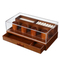 Clear Acrylic Glass Cover Versatile Storage Space Wooden Watch Display Case with Drawers Watch Collection Box