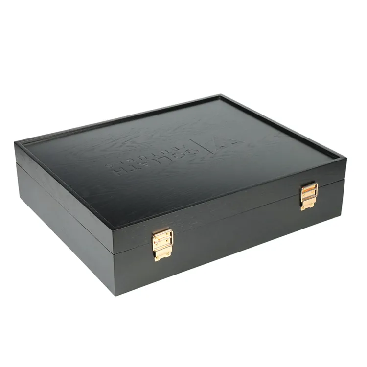 Large Memory Box for Keepsakes Acacia Memory Treasure Wood Storage Packaging Box Decorative Case with Hinged Lid and Locking Key